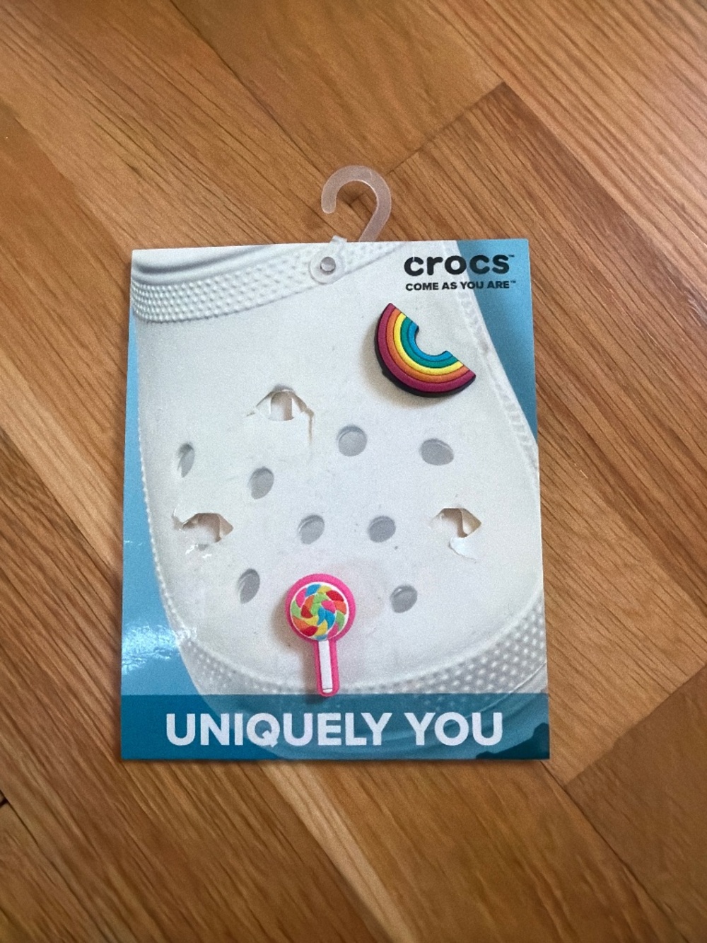 Crocs jibbitz lollypop and rainbow
